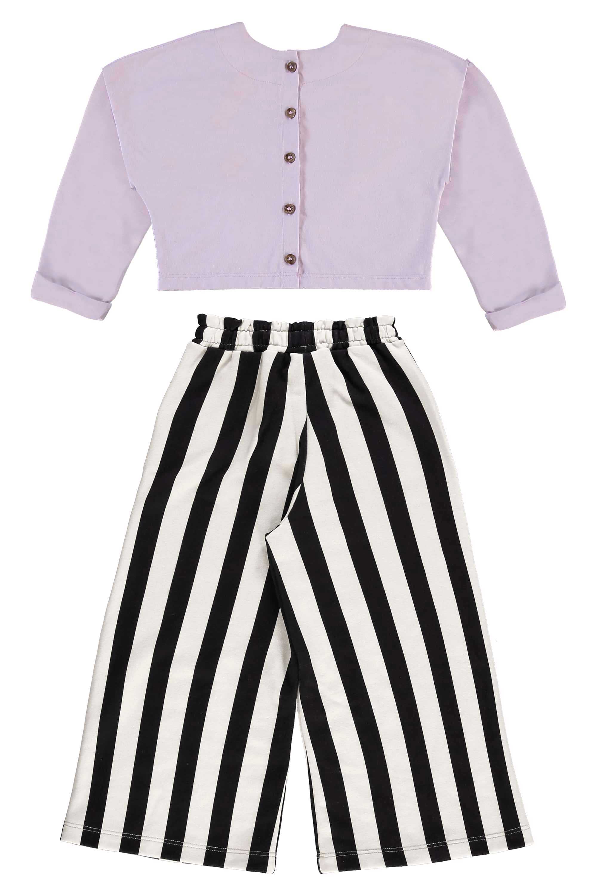 Conjunto Infantil com Cropped e Calça Safári Encantado (Roxo) Três e Já - Imagem 38